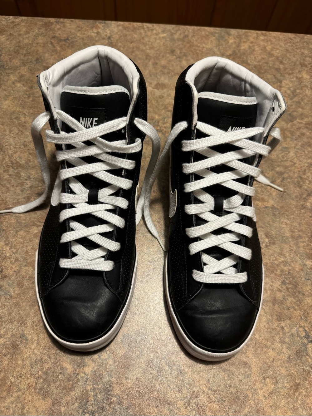 Nike Black and White High-Top Sneakers
